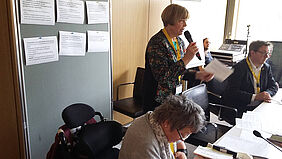 Brigitte Stähle (stellv. Vorsitzende der LAG SELBSTHILFE) leitete den Workshop „Ein barrierefreies Gesundheitswesen für ALLE gestalten“